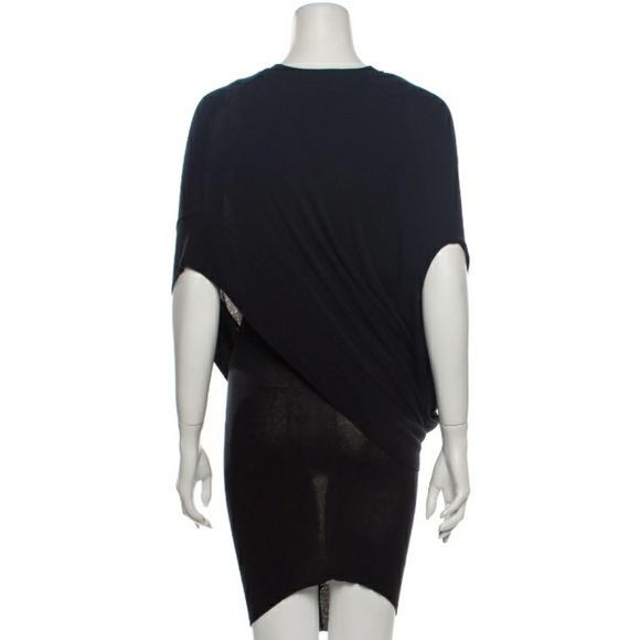 🌱 Alexander Wang Crew Neck Knee Length Dress Black Size XS - Picture 3 of 6